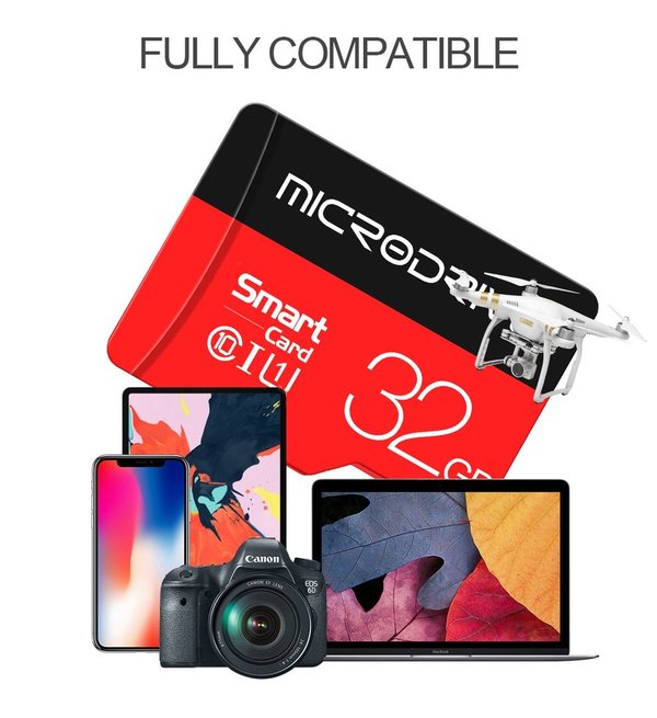 Neue 32GB/64GB MicroDrive SDHC UHS-I Class 10 Speicherkarte inkl. SD-Adapter