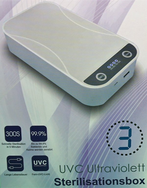 UV-Masken-Desinfektionsbox • UV Handy Sterilisator Box mit Aromatherapie