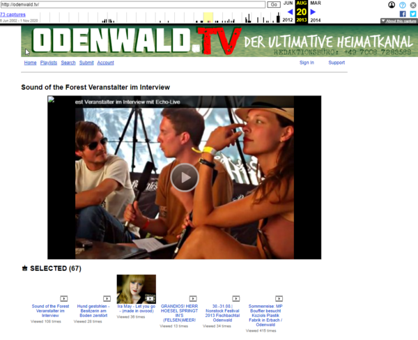 ODENWALD.TV | Videoportal & Domain zu verkaufen!
