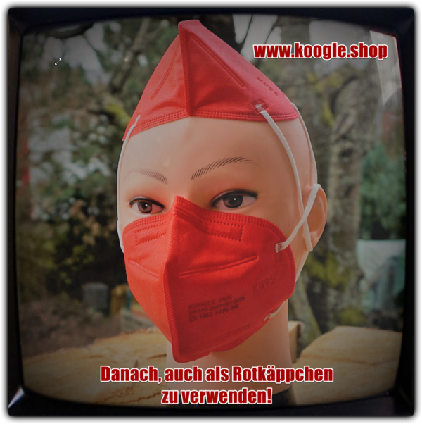Rote FFP2 Masken •  (EU CE  geprüft) Die passende Maske in deiner Lieblingsfarbe